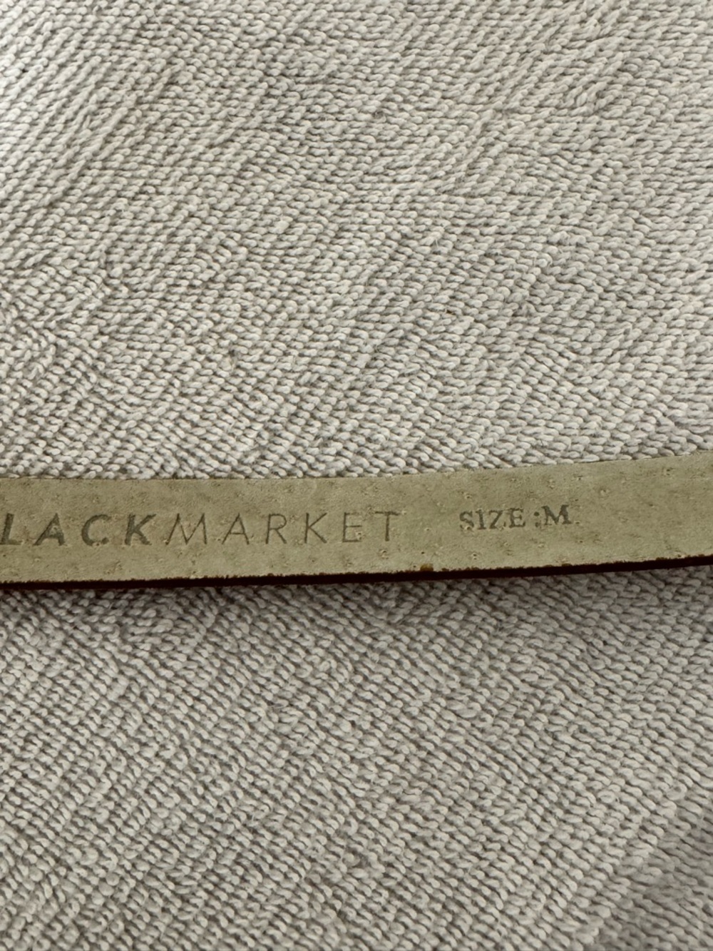 White House Black Market Brown Suede Slim Belt with Gold Buckle - Picture 2 of 5